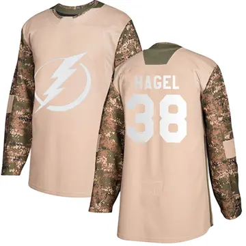 Men's Brandon Hagel Tampa Bay Lightning ＃38 Authentic Camo Veterans Day Practice Jersey