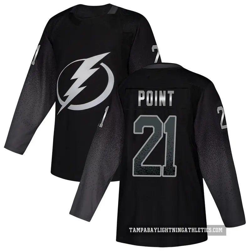 Men's Brayden Point Tampa Bay Lightning ＃21 Authentic Black Alternate Jersey
