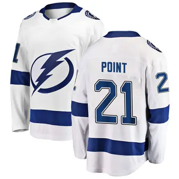 Men's Brayden Point Tampa Bay Lightning ＃21 Breakaway White Away Jersey