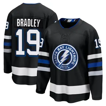 Men's Brian Bradley Tampa Bay Lightning ＃19 Breakaway Black Alternate Premier Jersey