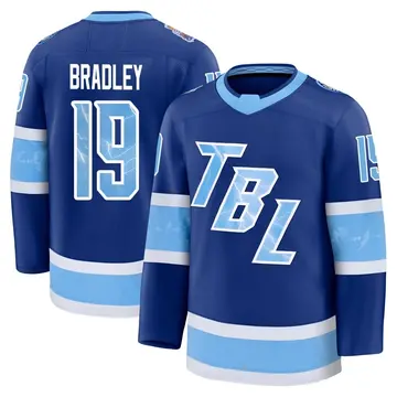 Men's Brian Bradley Tampa Bay Lightning ＃19 Premium Blue 2026 Stadium Series Jersey
