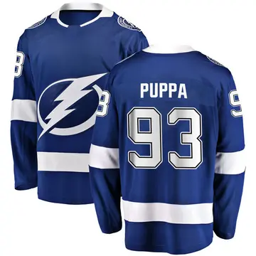 Men's Daren Puppa Tampa Bay Lightning ＃93 Breakaway Blue Home Jersey