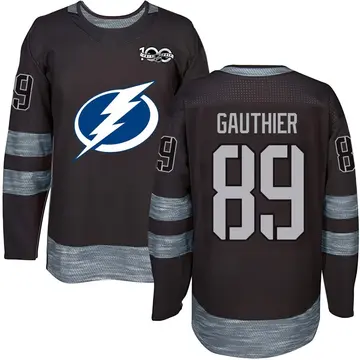 Men's Ethan Gauthier Tampa Bay Lightning ＃89 Authentic Black 1917-2017 100th Anniversary Jersey