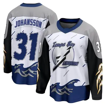 Men's Jonas Johansson Tampa Bay Lightning ＃31 Breakaway White Special Edition 2.0 Jersey