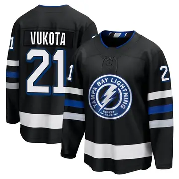 Men's Mick Vukota Tampa Bay Lightning ＃21 Breakaway Black Alternate Premier Jersey