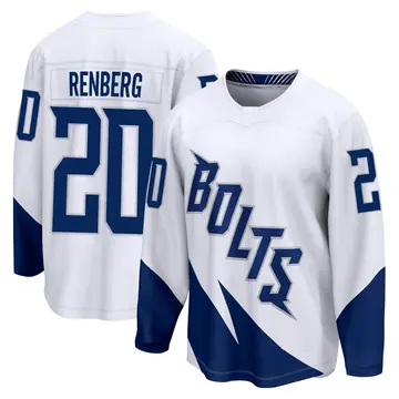 Men's Mikael Renberg Tampa Bay Lightning ＃20 Breakaway White 2022 Stadium Series Jersey