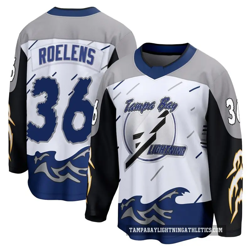 Men's Milo Roelens Tampa Bay Lightning ＃36 Breakaway White Special Edition 2.0 Jersey