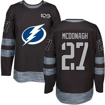 Men's Ryan McDonagh Tampa Bay Lightning ＃27 Authentic Black 1917-2017 100th Anniversary Jersey