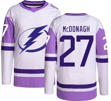 Men's Ryan McDonagh Tampa Bay Lightning ＃27 Authentic Hockey Fights Cancer Jersey