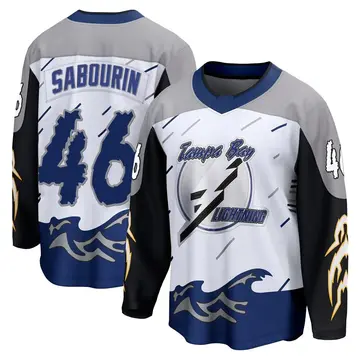 Men's Scott Sabourin Tampa Bay Lightning ＃46 Breakaway White Special Edition 2.0 Jersey