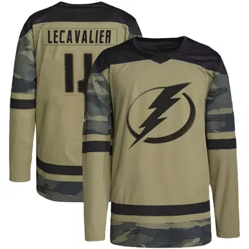Men's Vincent Lecavalier Tampa Bay Lightning ＃4 Authentic Camo Military Appreciation Practice Jersey