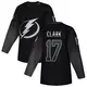 Men's Wendel Clark Tampa Bay Lightning ＃17 Authentic Black Alternate Jersey