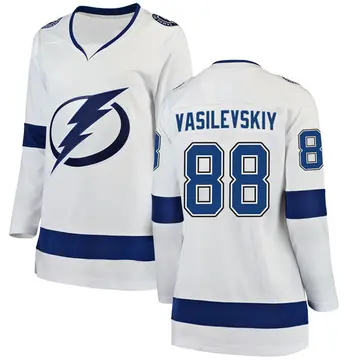 Women's Andrei Vasilevskiy Tampa Bay Lightning ＃88 Breakaway White Away Jersey