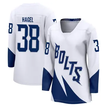 Women's Brandon Hagel Tampa Bay Lightning ＃38 Breakaway White 2022 Stadium Series Jersey