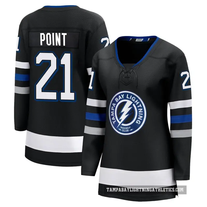 Women's Brayden Point Tampa Bay Lightning ＃21 Breakaway Black Alternate Premier Jersey