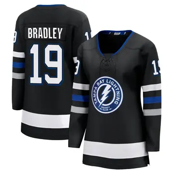 Women's Brian Bradley Tampa Bay Lightning ＃19 Breakaway Black Alternate Premier Jersey