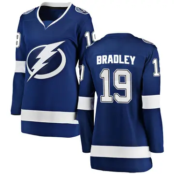 Women's Brian Bradley Tampa Bay Lightning ＃19 Breakaway Blue Home Jersey