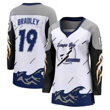Women's Brian Bradley Tampa Bay Lightning ＃19 Breakaway White Special Edition 2.0 Jersey