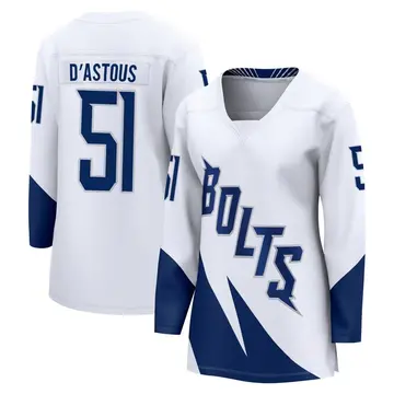 Women's Charles-Edouard D'Astous Tampa Bay Lightning ＃51 Breakaway White 2022 Stadium Series Jersey