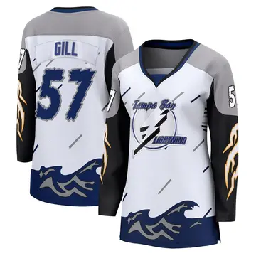 Women's Dyllan Gill Tampa Bay Lightning ＃57 Breakaway White Special Edition 2.0 Jersey