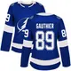 Women's Ethan Gauthier Tampa Bay Lightning ＃89 Authentic Blue Home Jersey