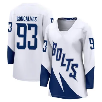 Women's Gage Goncalves Tampa Bay Lightning ＃93 Breakaway White 2022 Stadium Series Jersey