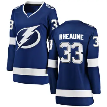 Women's Manon Rheaume Tampa Bay Lightning ＃33 Breakaway Blue Home Jersey
