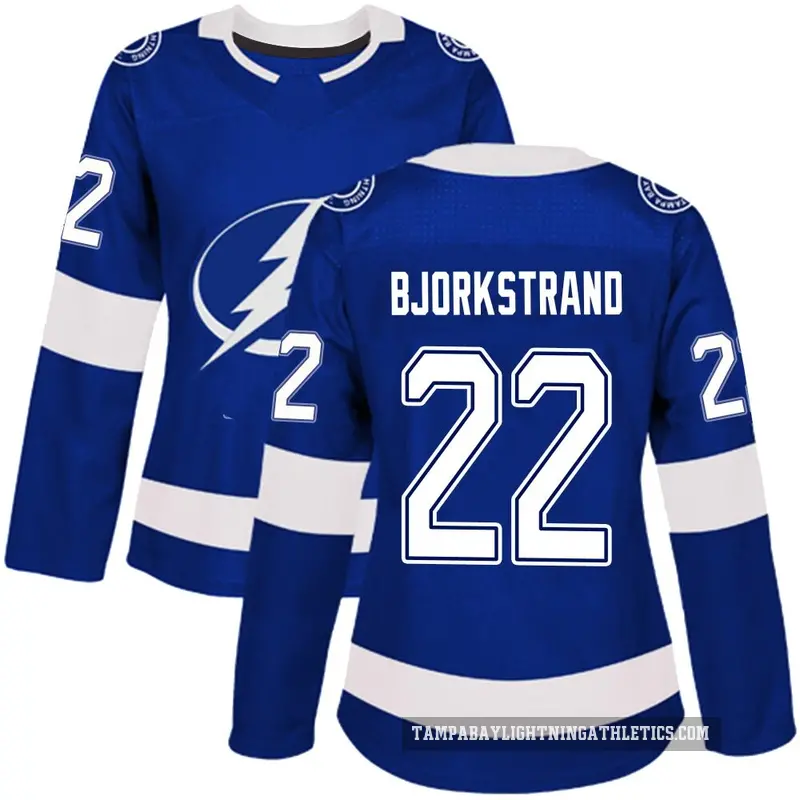 Women's Oliver Bjorkstrand Tampa Bay Lightning ＃22 Authentic Blue Home Jersey