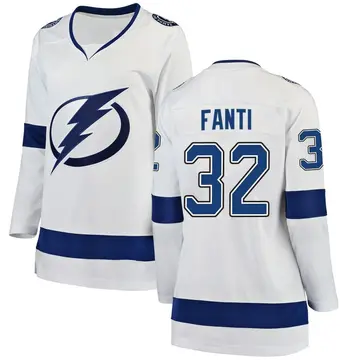 Women's Ryan Fanti Tampa Bay Lightning ＃32 Breakaway White Away Jersey