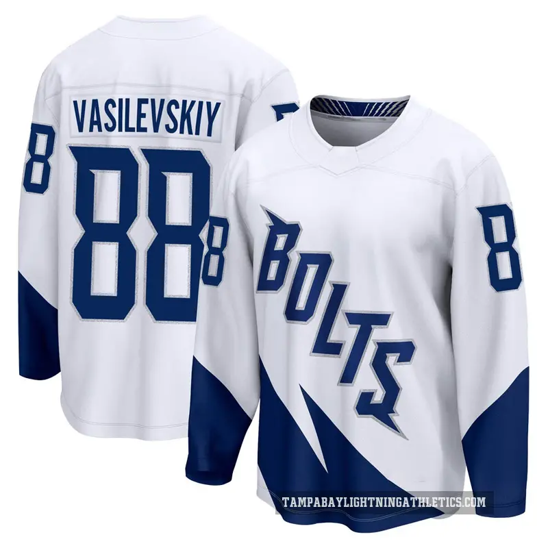 Youth Andrei Vasilevskiy Tampa Bay Lightning ＃88 Breakaway White 2022 Stadium Series Jersey