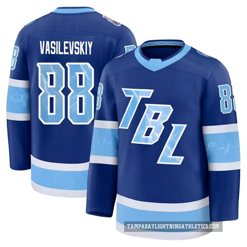 Youth Andrei Vasilevskiy Tampa Bay Lightning ＃88 Premium Blue 2026 Stadium Series Jersey