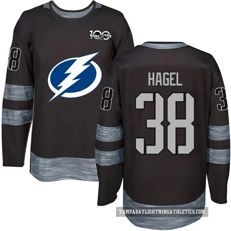 Youth Brandon Hagel Tampa Bay Lightning ＃38 Authentic Black 1917-2017 100th Anniversary Jersey