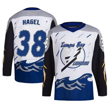 Youth Brandon Hagel Tampa Bay Lightning ＃38 Authentic White Reverse Retro 2.0 Jersey