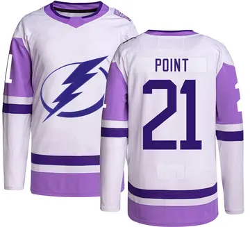 Youth Brayden Point Tampa Bay Lightning ＃21 Authentic Hockey Fights Cancer Jersey