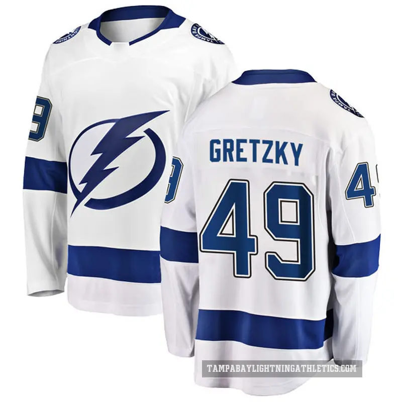 Youth Brent Gretzky Tampa Bay Lightning ＃49 Breakaway White Away Jersey