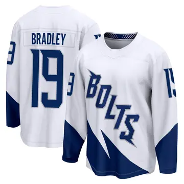 Youth Brian Bradley Tampa Bay Lightning ＃19 Breakaway White 2022 Stadium Series Jersey
