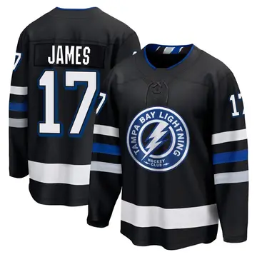 Youth Dominic James Tampa Bay Lightning ＃17 Breakaway Black Alternate Premier Jersey