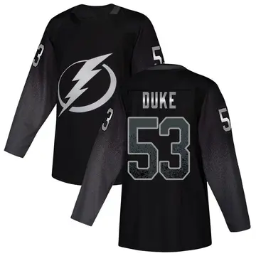 Youth Dylan Duke Tampa Bay Lightning ＃53 Authentic Black Alternate Jersey