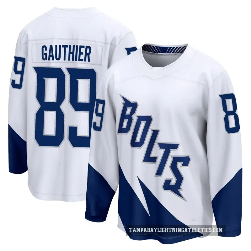 Youth Ethan Gauthier Tampa Bay Lightning ＃89 Breakaway White 2022 Stadium Series Jersey