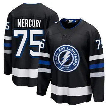 Youth Lucas Mercuri Tampa Bay Lightning ＃75 Breakaway Black Alternate Premier Jersey