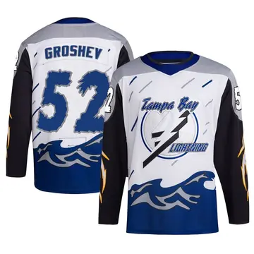 Youth Maxim Groshev Tampa Bay Lightning ＃52 Authentic White Reverse Retro 2.0 Jersey