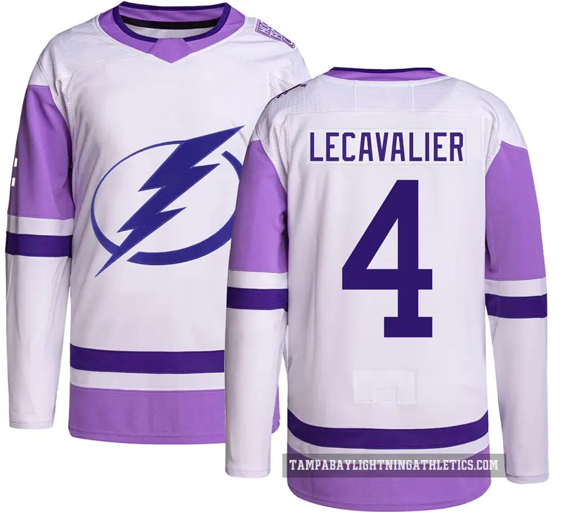 Youth Vincent Lecavalier Tampa Bay Lightning ＃4 Authentic Hockey Fights Cancer Jersey