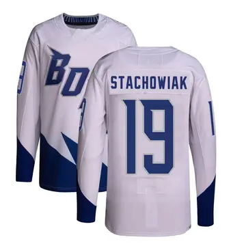 Youth Wojciech Stachowiak Tampa Bay Lightning ＃19 Authentic White 2022 Stadium Series Primegreen Jersey