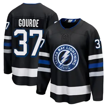 Youth Yanni Gourde Tampa Bay Lightning ＃37 Breakaway Black Alternate Premier Jersey