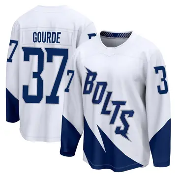Youth Yanni Gourde Tampa Bay Lightning ＃37 Breakaway White 2022 Stadium Series Jersey