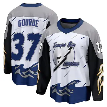 Youth Yanni Gourde Tampa Bay Lightning ＃37 Breakaway White Special Edition 2.0 Jersey
