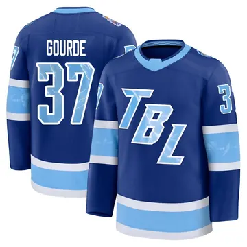 Youth Yanni Gourde Tampa Bay Lightning ＃37 Premium Blue 2026 Stadium Series Jersey